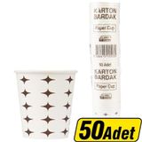 Unicup Karton Bardak Yıldız Desenli 6,5 Oz 50'Li Paket