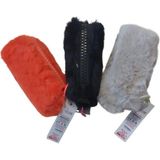 unicus kalem çantası big zip tavşan tüyü peluş xl uncs-1093 (karışık renk 1 adet) - Yok