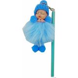 Unicus Tüylü Uyuyan Bebek Kurşun Kalem - Mavi