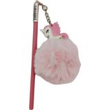Unicus Unicorn (Küçük) Ponpon Kurşun Kalem - Açık Pembe