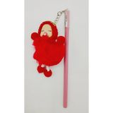 Unicus Uyuyan Bebek Ponpon Kurşun Kalem - Kırmızı