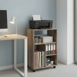 Unideco Home Tekerlekli Yazıcı Sehpası Yazıcı Masası Yazıcı Dolabı Ofis Dolabı Evrak Dosya Düzenleyici Pikap Plak Sehpası Çok Amaçlı Dolap Cuup Atlantik Çam