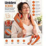 Uniden X300 Şarjlı Isıtmalı Masaj Aleti Insan Eli Hissi Veren Ovmalı Boyun Sırt Bacak Masaj Cihazı Premium Kalite - Turuncu