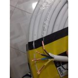 Unielc 100 Metre 4 X2.5 mm Ttr Tam Bakır Tam Kesit Çok Telli Elektrik Kablosu - Beyaz