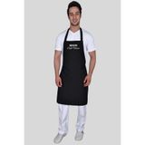 Üniformanya İsim Hediyeli Siyah Barista Önlüğü, Aşçı Önlüğü, Mutfak Önlüğü, Garson Önlüğü, Boyundan Askılı Önlük