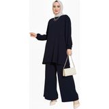 Unika Boutique Bürümcük Alt Üst Tesettür Takım - Lacivert