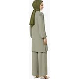 Unika Boutique Bürümcük Alt Üst Tesettür Takım - XL - Haki