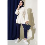 Unika boutique Modal Kumaş Kuşaklı Tesettür Tunik