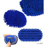 Unikat Teleskopik Mikrofiber Araç Yıkama Fırçası Yedek Mop Başlığı Mavi 1 Adet Yüksek Emici Özellik