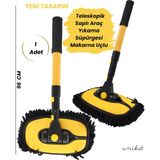 Unikat Teleskopik Saplı Araç Yıkama Süpürgesi Makarna Uçlu 1 Adet Ergonomik Tasarım ile Etkili Temizlik