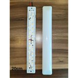 Unikom 5'li Paket 24V Tente LED Aydınlatma Armatür 20CM-OVAL Taban- Beyaz Işık 6500K