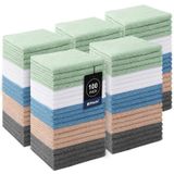 UNIMADE Keseler Dökme - 100'lü Paket - Yüz havluları (12" x 12"), Yüz veya Vücut için Çok Amaçlı Mikrofiber Temizleme Bezleri, Yüksek Emici Yıkama Bezleri ve Üstün Kaliteli El Havluları - Çok Renkli