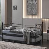 Unimet 90x200 cm Daily Daybed Metal Yavrulu Siyah Karyola