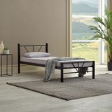 Unimet Alchera 90x200 cm Siyah Daybed Tek Kişilik Metal Karyola