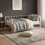 Unimet Alchera Daybed Tek Kişilik Sedir Metal Karyola (BEYAZ, 90x200)