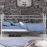 Unimet Alpas Daybed 90x200 cm Beyaz Tek Kişilik Metal Karyola