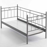 Unimet Alpas Daybed 90x200 cm Siyah Tek Kişilik Metal Karyola