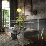 Unimet Alpas Daybed Tek Kişilik Sedir Divan Metal Karyola 90x200 - Beyaz