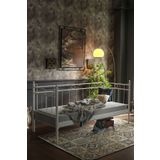 Unimet Alpas Daybed Tek Kişilik Sedir Metal Karyola 90x200 Beyaz (AHŞAP LATALI)