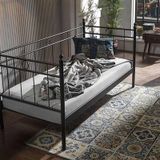 Unimet Alpas Daybed Tek Kişilik Siyah Metal Karyola