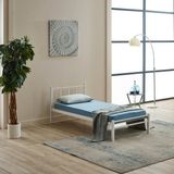 Unimet Atlas Tek Kişilik Metal Karyola 90 x 190 -90 x 200 - Beyaz - 90 x 190 cm
