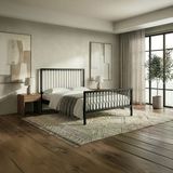 Unimet Breeze Çift Kişilik Metal Karyola Siyah-Gri (Ahşap Latalı)