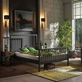 Unimet Breeze Çift Kişilik Metal Karyola (siyah-gri)