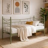 Unimet Daily Daybed Tek Kişilik Sedir Divan Metal Karyola Yeşil - 90 x 200 cm