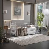 Unimet Daily Yavrulu Daybed Tek-çift Kişilik Metal Karyola+yatak Seti Beyaz
