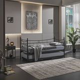 Unimet Daily Yavrulu Daybed Tek-çift Kişilik Metal Karyola+yatak Seti Siyah