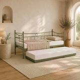 Unimet Daily Yavrulu Daybed Tek Ve Çift Kişilik Sedir Metal Karyola Yeşil 80X200-90X200