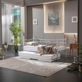 Unimet Daily Yavrulu Karyola Daybed Tek-Çift Kişilik Metal Karyola Beyaz - 90 x 200 cm