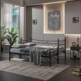 Unimet Daily Yavrulu Karyola Daybed Tek-Çift Kişilik Metal Karyola Siyah - 90 x 200 cm