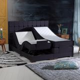 Unimet Firmo Motorlu Kumandalı Hareketli Tek Kişilik Baza+Başlık+Yatak Seti Antrasit - 90 x 200 cm