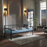 Unimet Glory Daybed Tek Kişilik Sedir Divan Metal Karyola 90 x 200 cm - Siyah