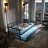 Unimet Glory Yavrulu Daybed Tek Ve Çift Kişilik Sedir Metal Karyola Siyah