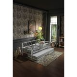 Unimet Glory Yavrulu Metal Karyola Daybed - Çift Kişilik Olabilen Sedir - Beyaz (Yataklar Hariçtir)