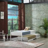 Unimet İkiz Tek-Çift Kişilik Metal Karyola Beyaz 80X200-90X200