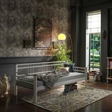 Unimet Kappis Daybed Tek Kişilik Sedir Divan Metal Karyola 90x200 Beyaz - 90 x 200 cm