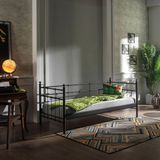 Unimet Lalas Daybed Tek Kişilik Sedir Divan Metal Karyola 90x200 - Siyah