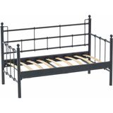 Unimet Lalas Dk Metal Sofa Sedir 70X140 Ikili Koltuk Siyah (Mindersiz)