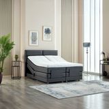 Unimet Nivo Elektrikli Motorlu Hareketli Kumandalı Çift Kişilik Baza+Başlık+Yatak Set - Antrasit - 140 x 200 cm