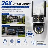 Uninet 36X Optik Zoom 6mp Çift Kameralı Wifi Ptz Güvenlik Kamerası – 355° Döner Başlıklı ve Gece Görüşlü İP Kamera