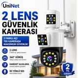 Uninet 5mp Çift Kameralı Wifi Ptz Güvenlik Kamerası – 355° Döner, Lazer Flash Led, Insan Takibi ve Gece Görüşü