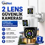 Uninet 5mp Çift Kameralı Wifi Ptz Güvenlik Kamerası – 355° Döner, Lazer Flash Led, Insan Takibi ve Gece Görüşü