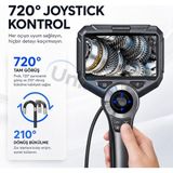 Uninet Oynar Başlıklı Joystickli Ekranlı Kayıt Yapabilen 1mt Kablolu Endoskop Yılan Kamera