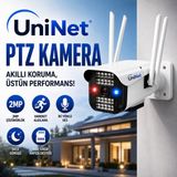 Uninet Unınet 2mp 1080P Wifi Ptz Güvenlik Kamerası – Hareket Takibi, Gece Görüşü, Çift Yönlü Ses ve Polis Çakarılı