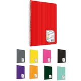 Uninote A4 Colormaxi Spiralli Defter Plastik Kapak Kareli 120 Yaprak 120/4 73008 (6 Lı Paket)