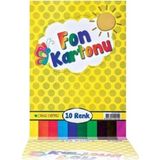Uninote Çınar Fon Karton 24x34 10 Lu Karışık 50015