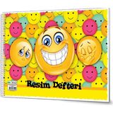Uninote Çınar Karton Kapak 17x24 Spiralli 15 Yaprak Resim Defteri 12'li Paket